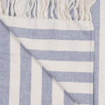 Blue white table runner